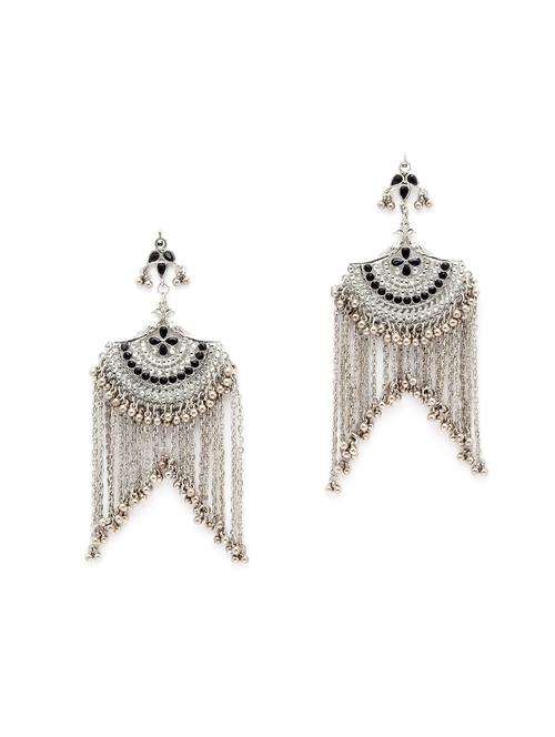 silver metal earring - 18633217 -  Standard Image - 0