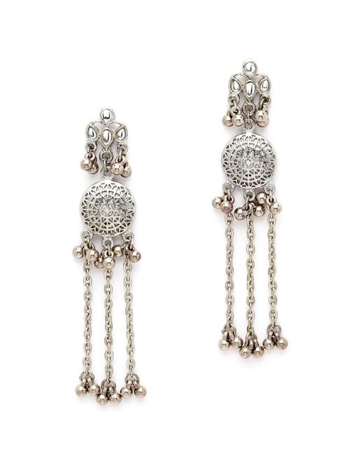 silver metal earring - 18633219 - Standard Image - 0