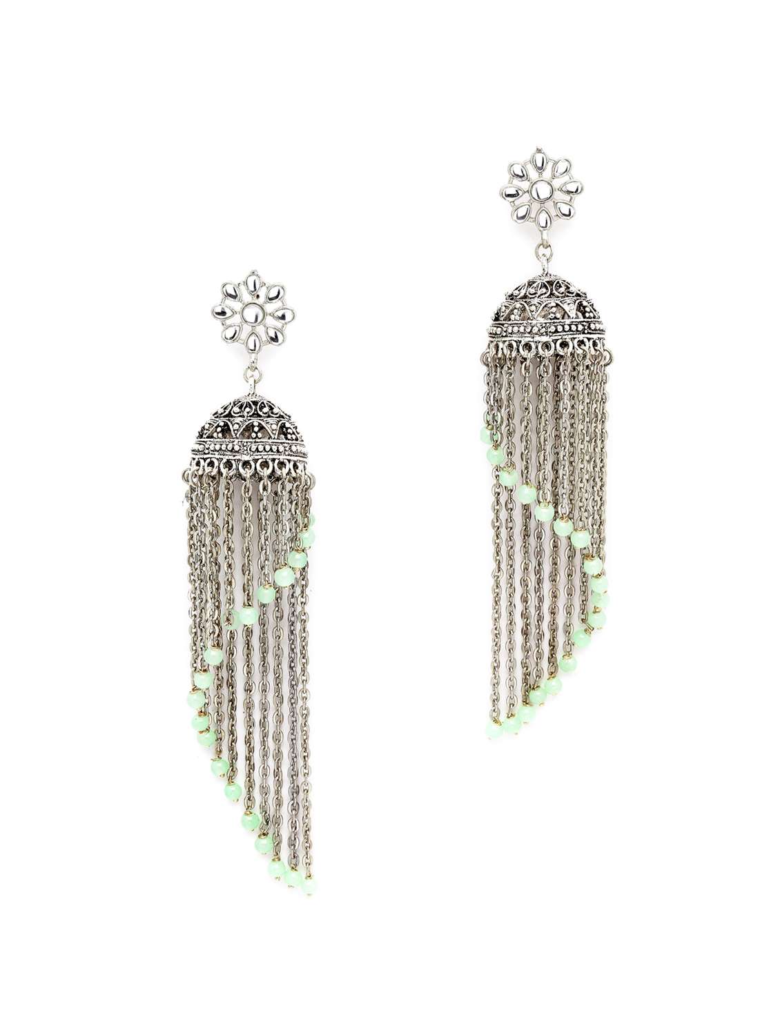 green metal earring - 18633220 -  Zoom Image - 0