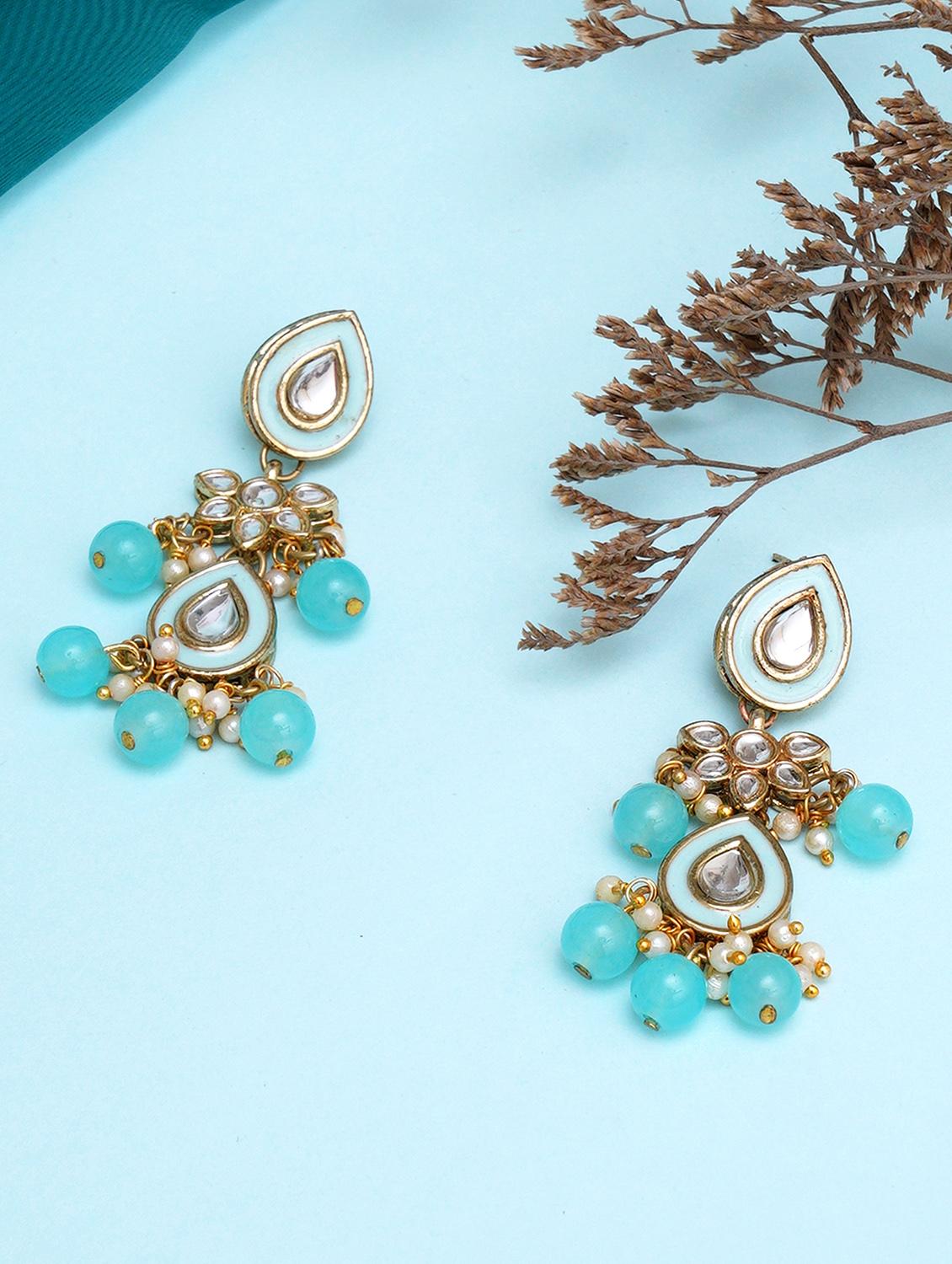 blue metal earring - 18633261 -  Zoom Image - 0