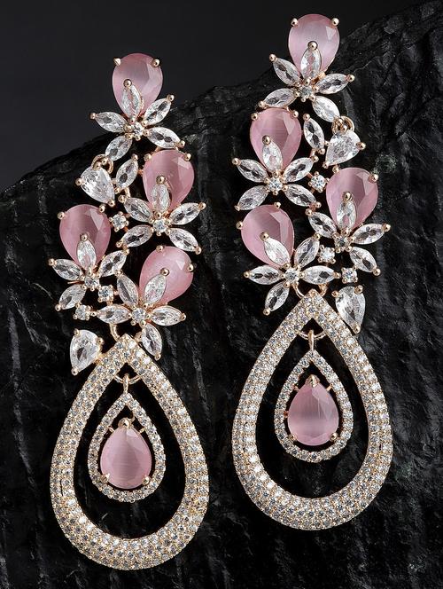 pink metal earring - 18633282 - Standard Image - 0