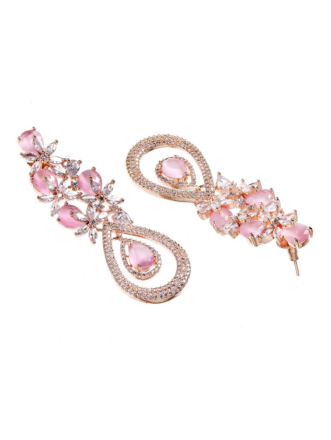 pink metal earring - 18633282 - Standard Image - 2