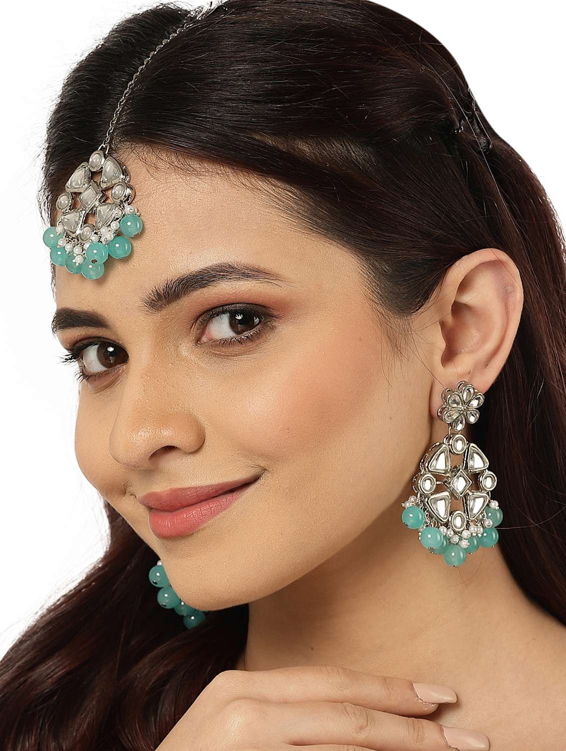 blue metal earring - 18633442 -  Standard Image - 2