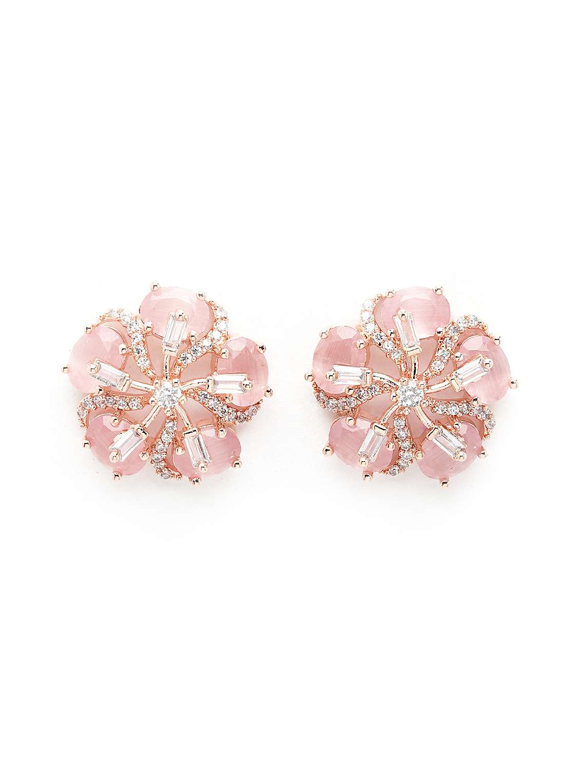 pink metal earring