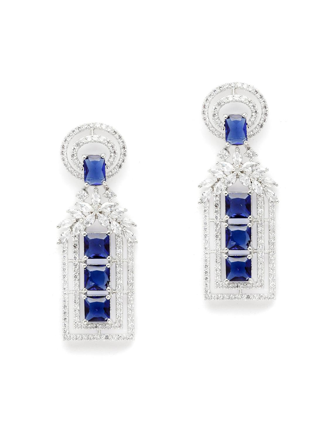 blue metal earring - 18633445 -  Zoom Image - 0