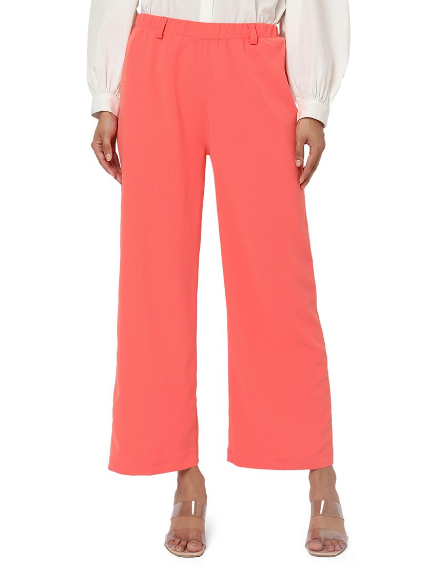 pink lycra flat front trouser - 18633523 - Zoom Image - 0