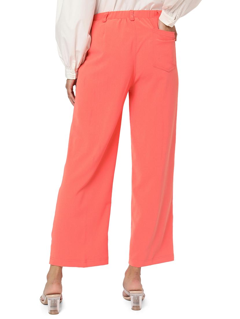 pink lycra flat front trouser - 18633523 - Standard Image - 2