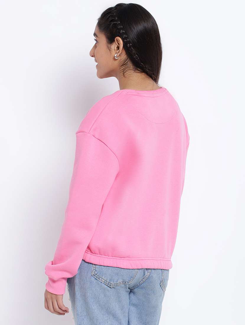 girls round neck printed sweatshirt - 18633595 -  Standard Image - 2