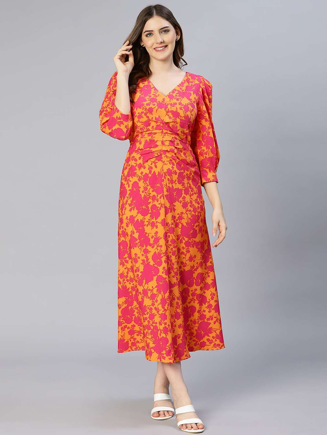 women's fit & flare floral dress