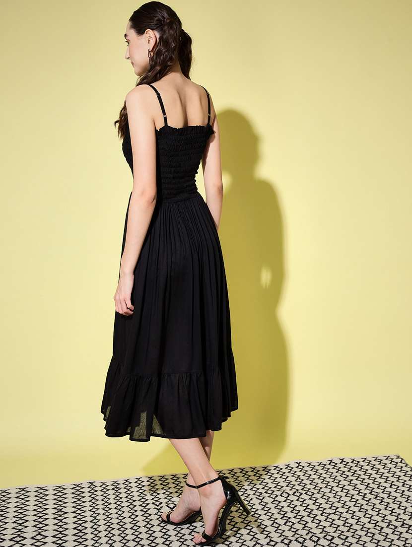 women's tiered dress solid dress - 18634012 -  Standard Image - 2