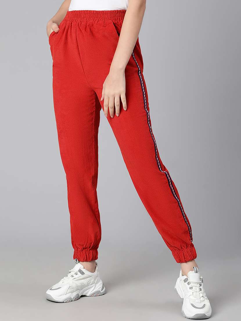 red cotton trousers - 18634532 - Standard Image - 2