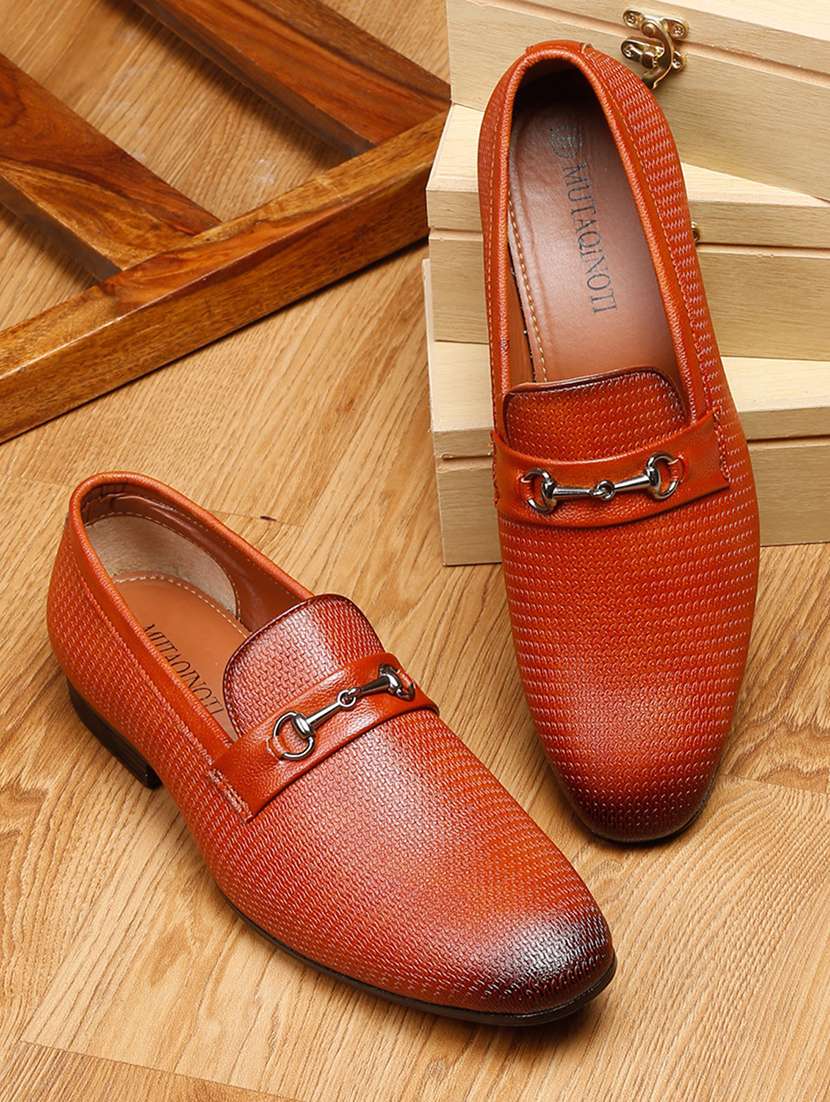 mens tan slip on loafer
