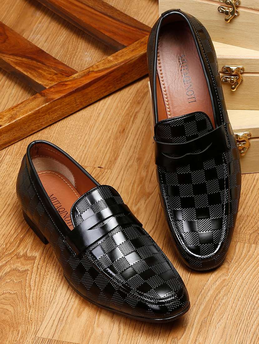 mens black slip on loafer