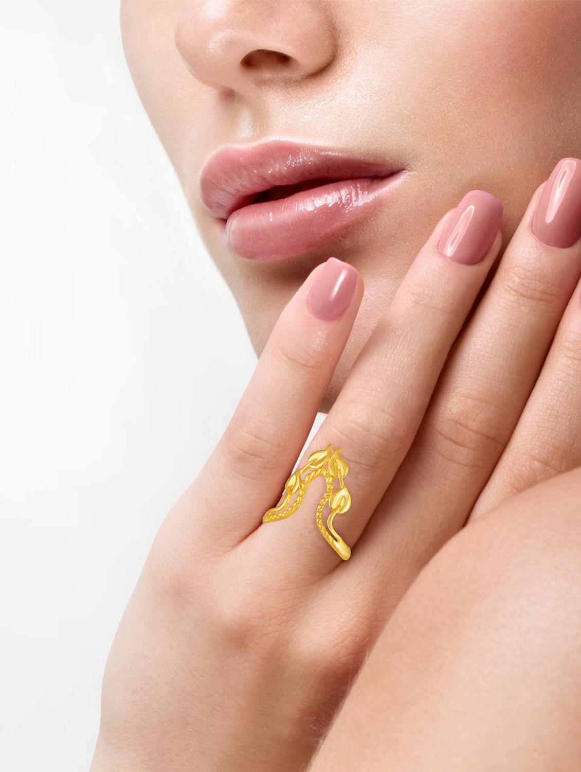 gold plated finger ring - 18634617 - Standard Image - 2