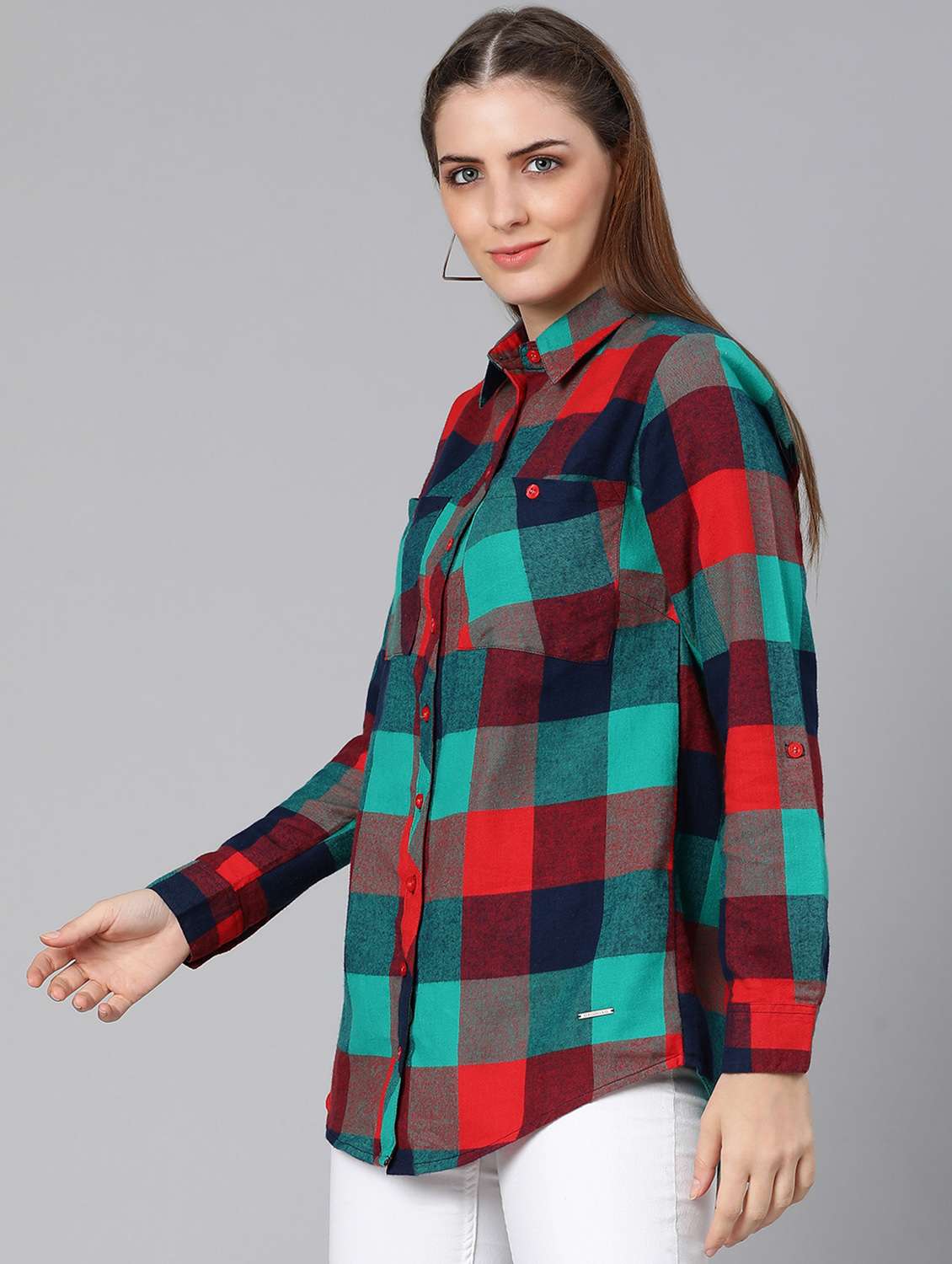 multi colored checkered regular shirt - 18634652 -  Standard Image - 2
