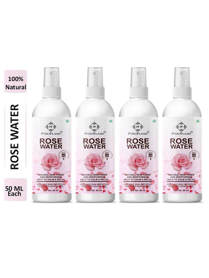 100% pure rose water prevents blackheads, acne & pimple and gives naturally glowing skin 50ml (men & women)