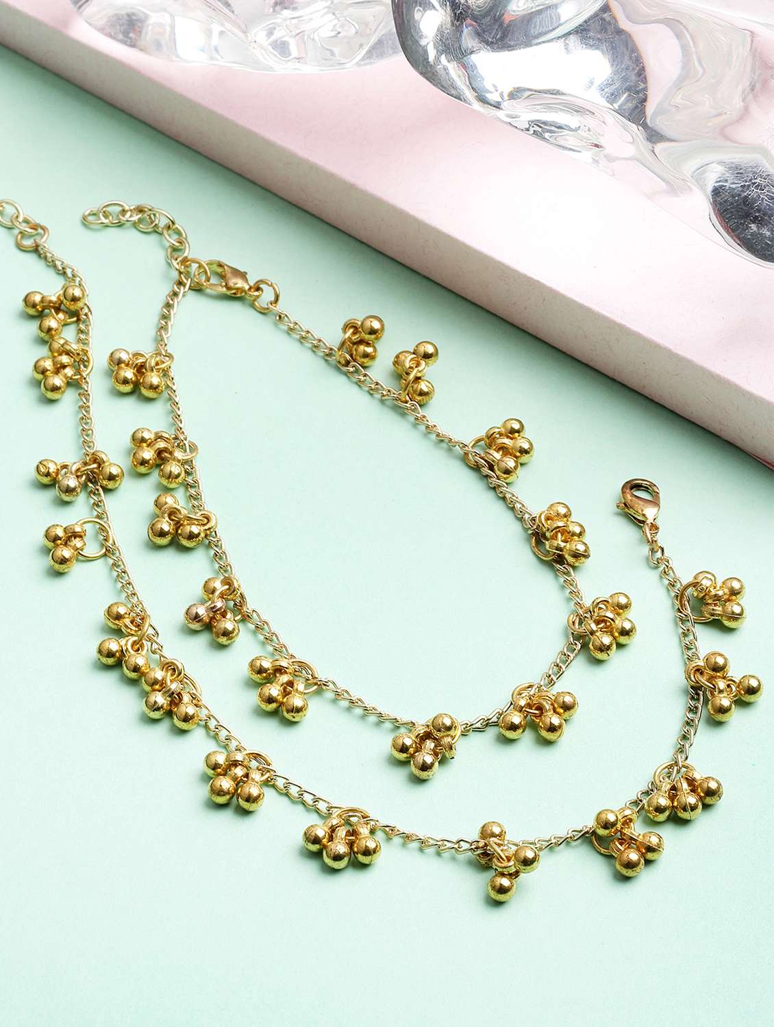 gold metal anklet - 18635665 - Zoom Image - 0