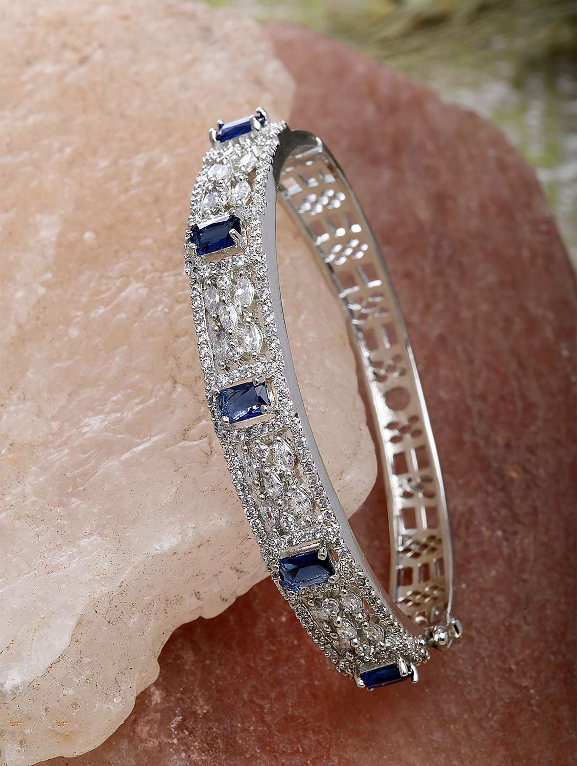 blue metal bangle
