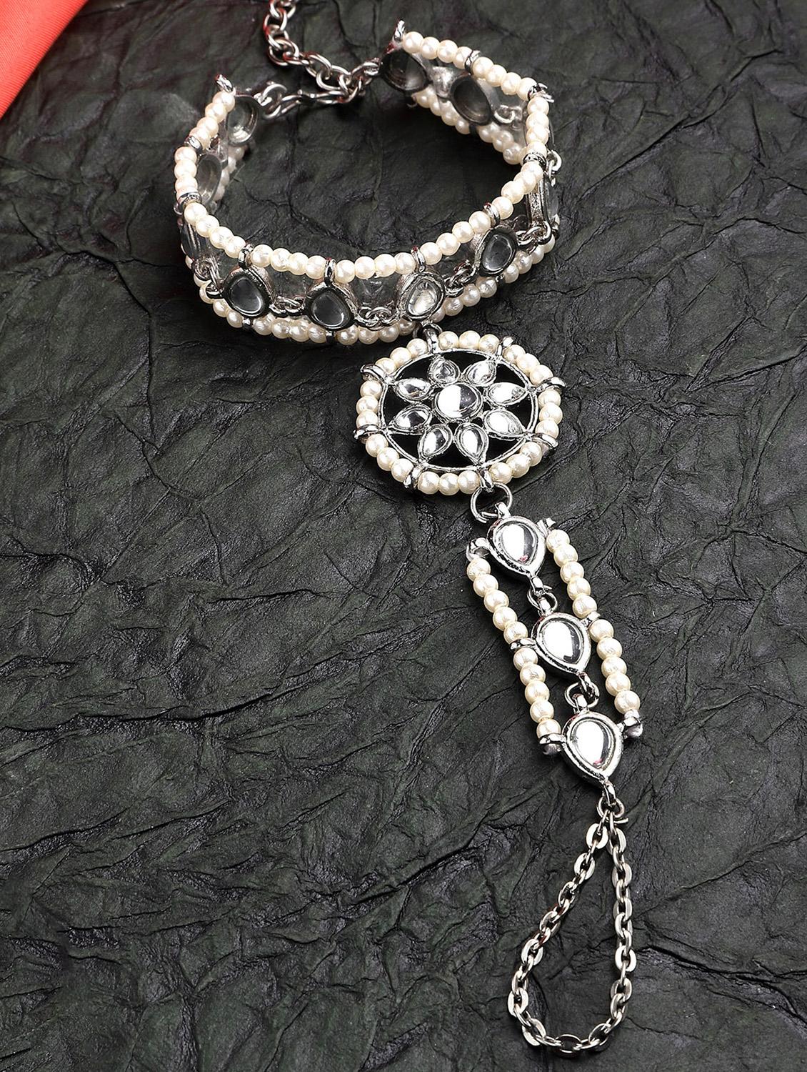 silver metal bangle bracelet - 18635708 -  Zoom Image - 0