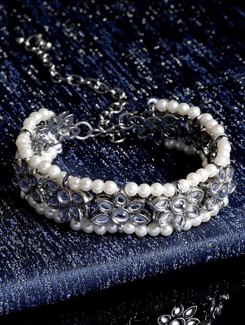 silver metal bangle bracelet - 18635709 - Standard Image - 0