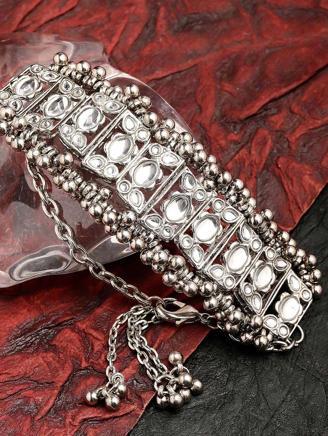 silver metal bangle bracelet - 18635730 -  Zoom Image - 0