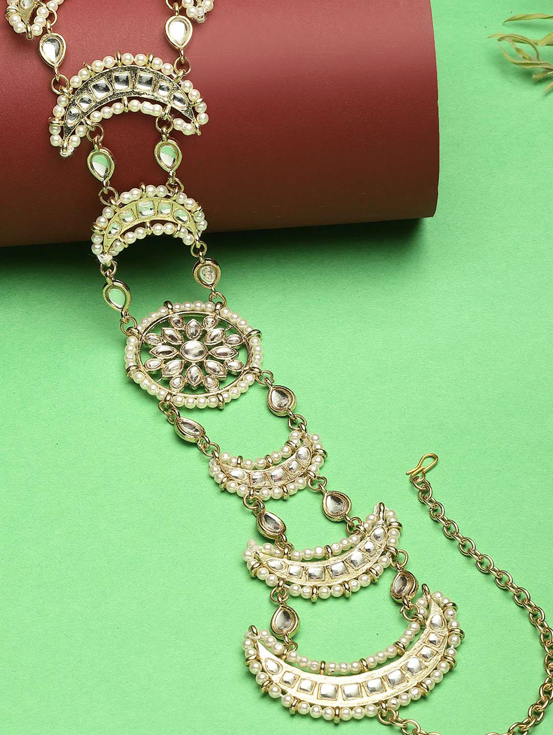 gold plated maatha patti