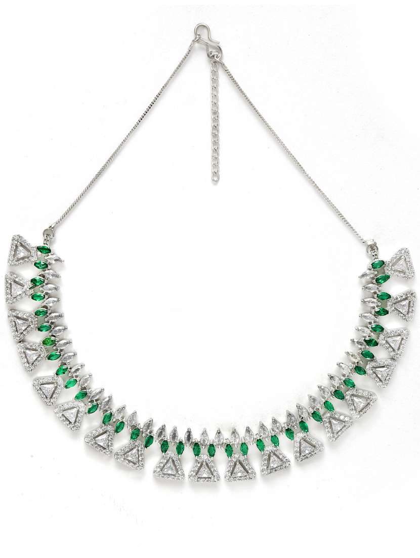 silver plated necklaces and earring set - 18636033 -  Standard Image - 2