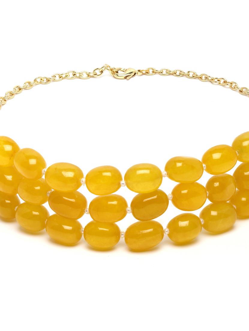 yellow metal choker necklace - 18636149 - Standard Image - 2