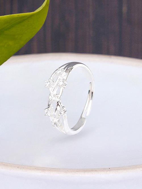 silver metal finger  ring - 18636179 -  Standard Image - 0