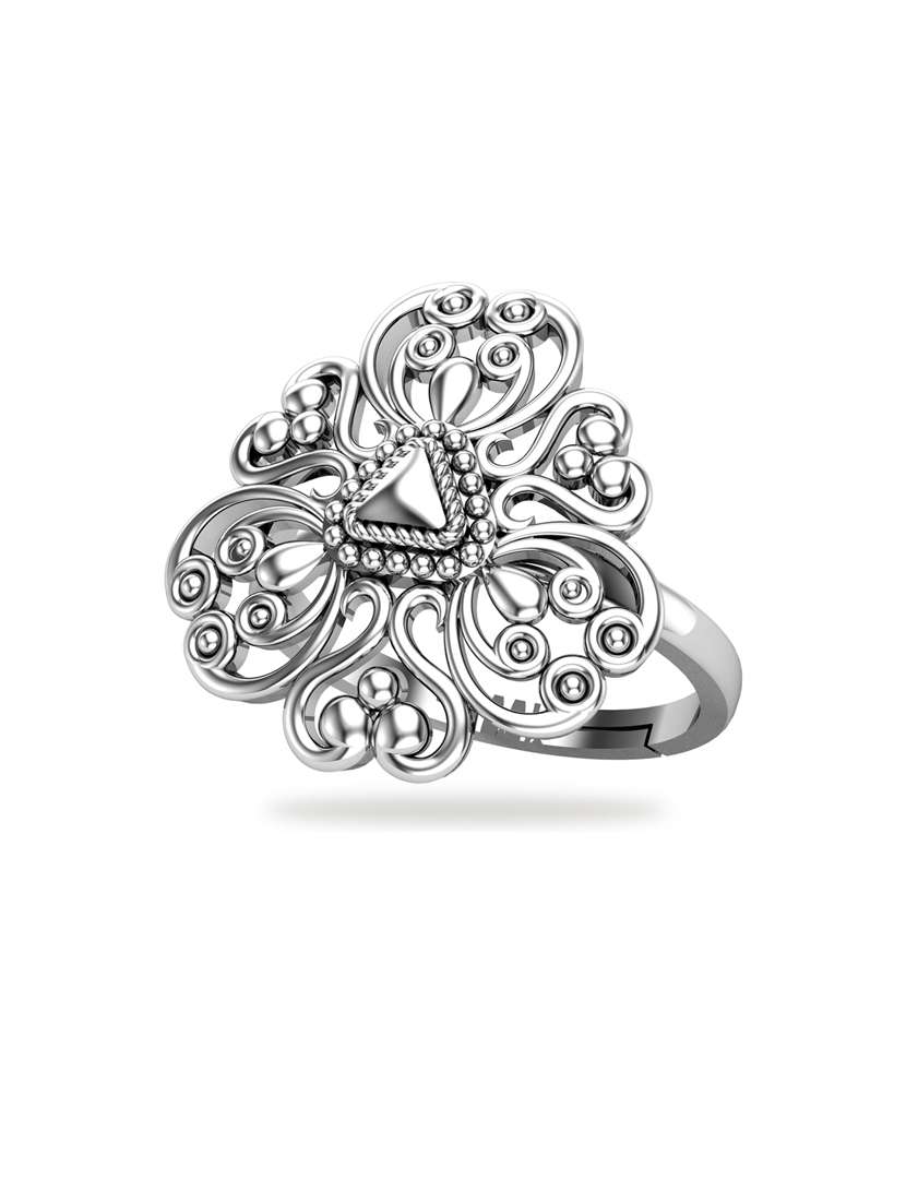 silver metal finger  ring - 18636183 -  Standard Image - 2