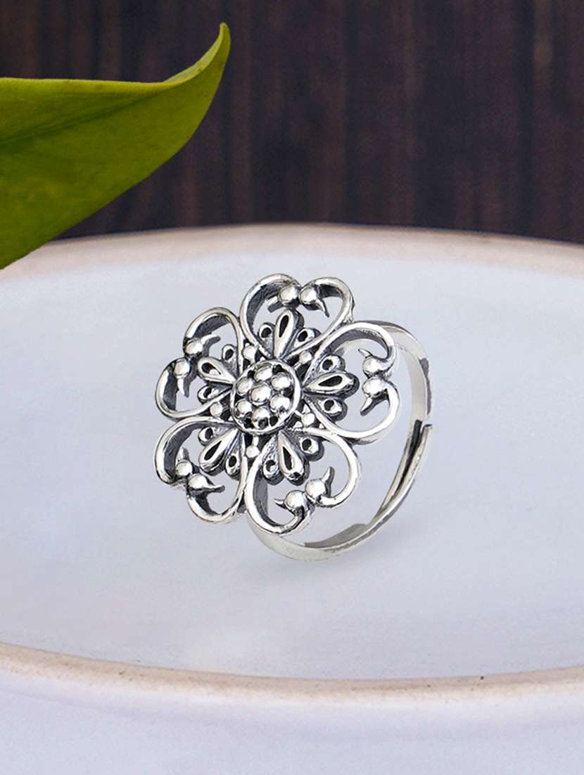 silver metal finger  ring