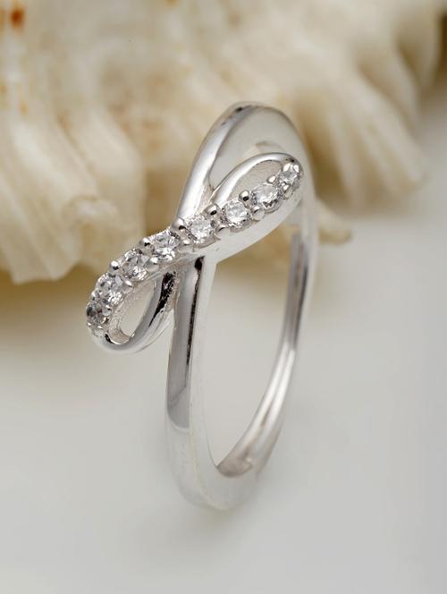 silver metal finger  ring - 18636191 -  Standard Image - 0