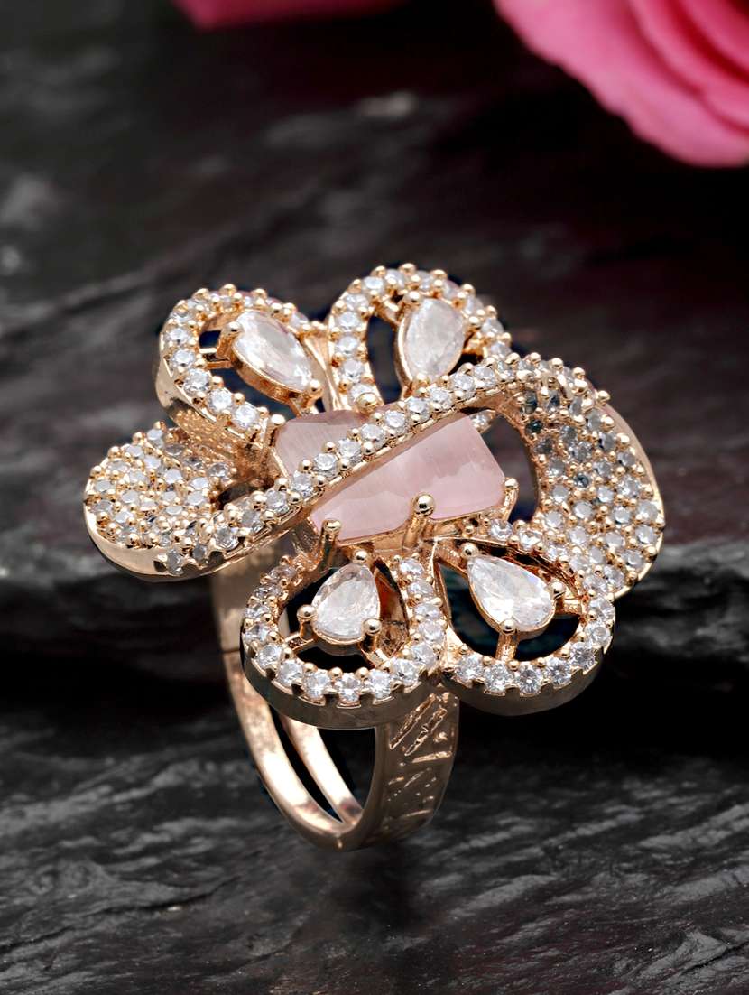 pink metal finger  ring