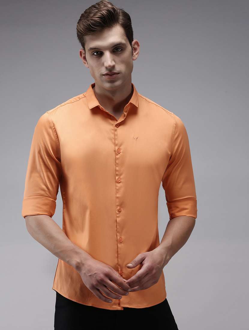 mens solid casual shirt - 18636854 -  Zoom Image - 0