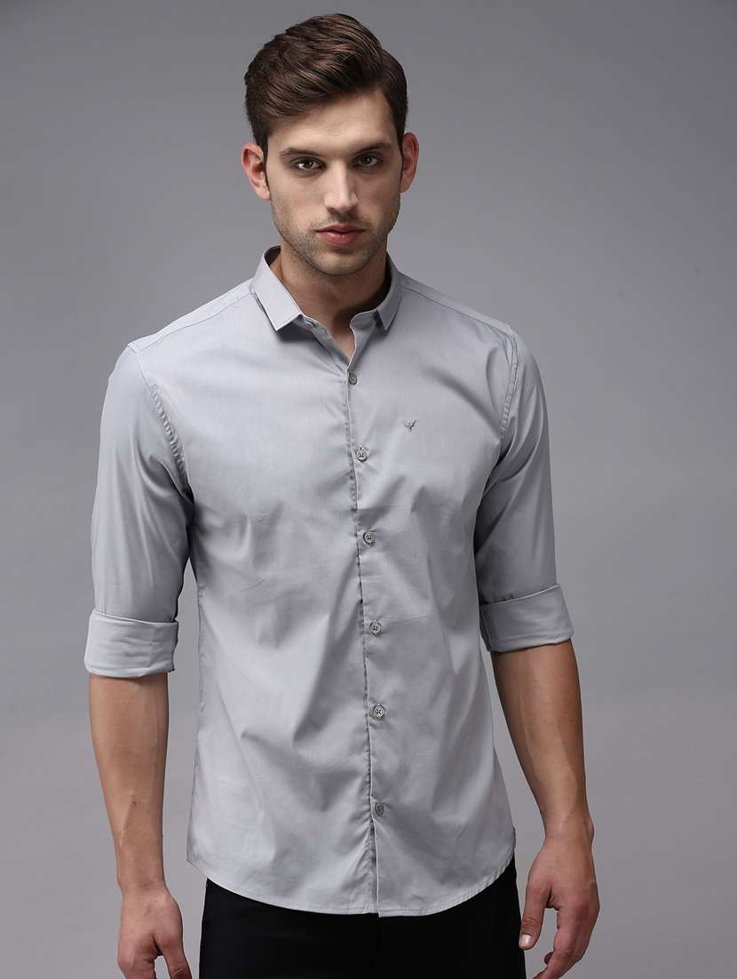 mens solid casual shirt
