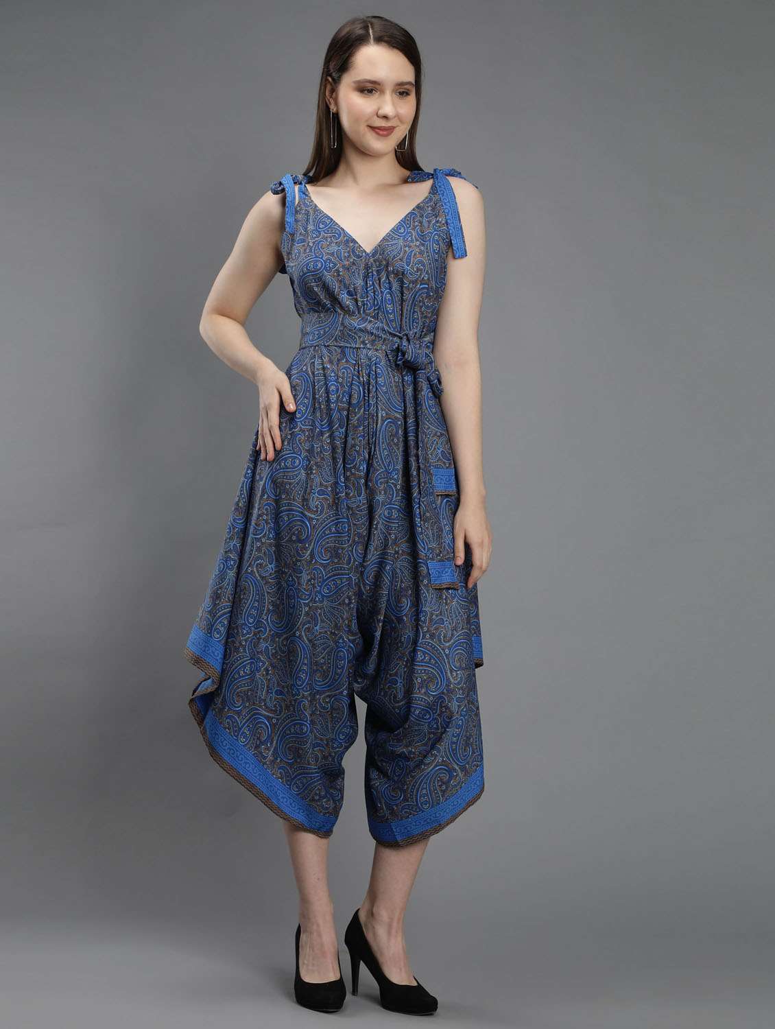 blue polyester 34  jumpsuit - 18637141 -  Zoom Image - 0