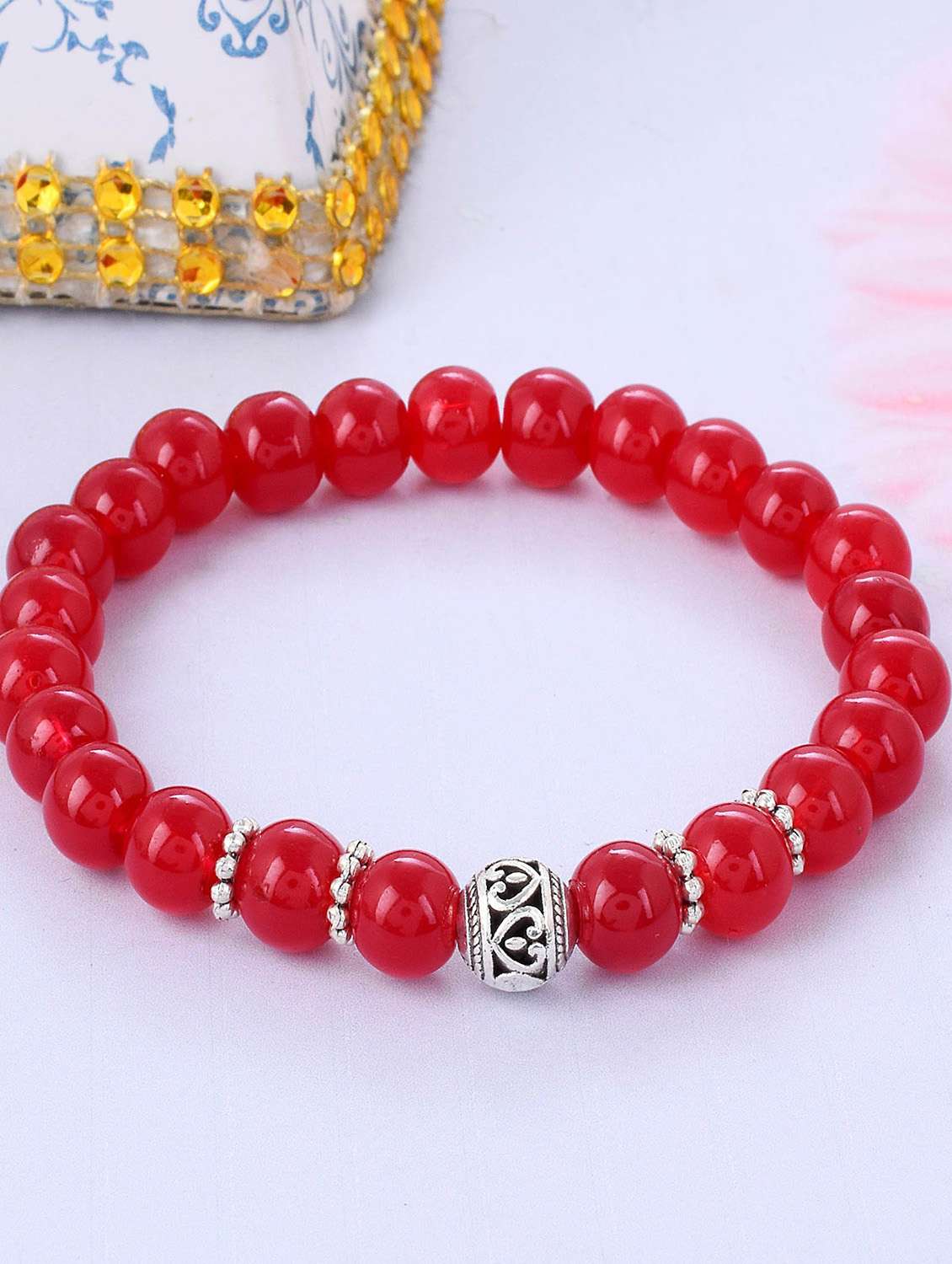 red metal bangle  bracelet