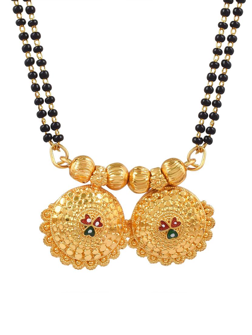 gold and black metal mangalsutra - 18637505 - Standard Image - 2