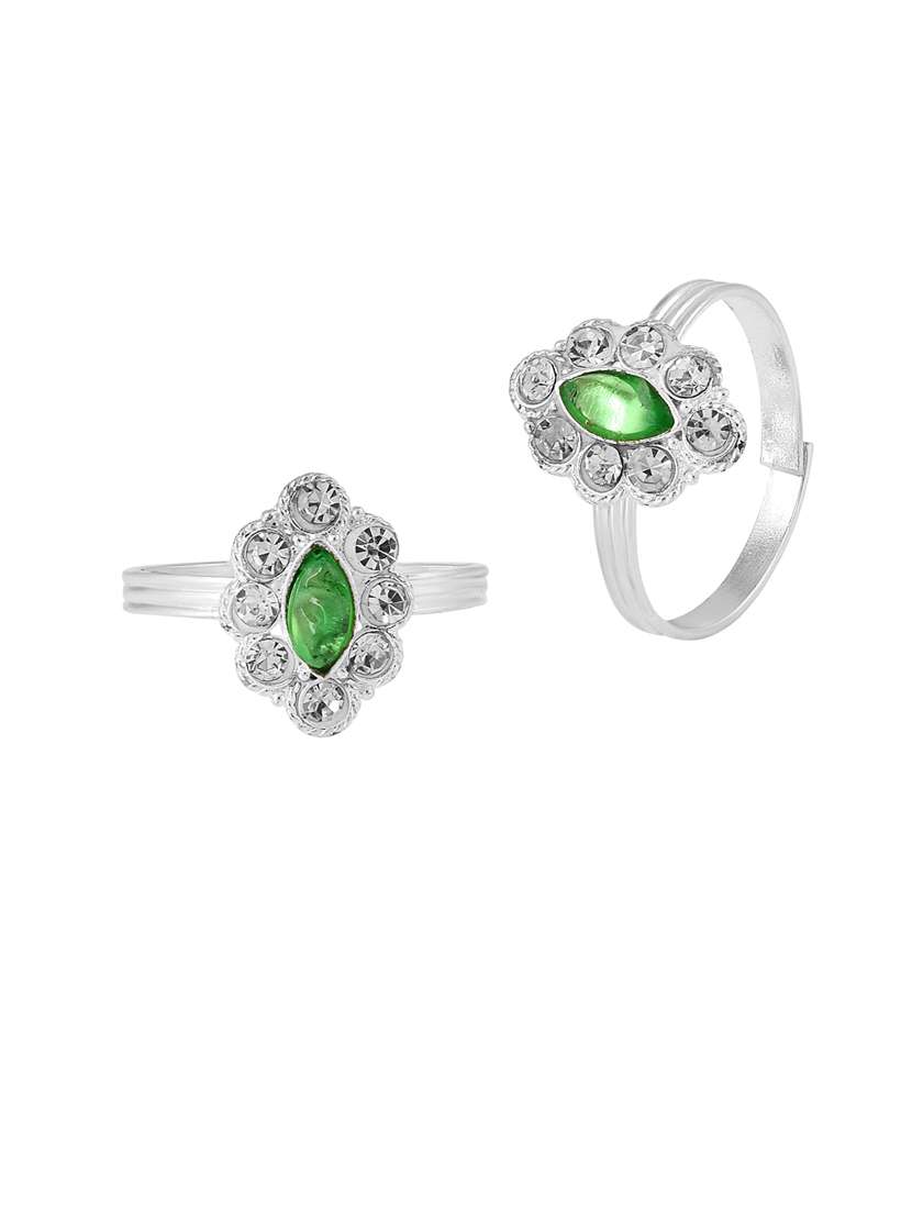 silver plated toe ring - 18637599 - Standard Image - 2