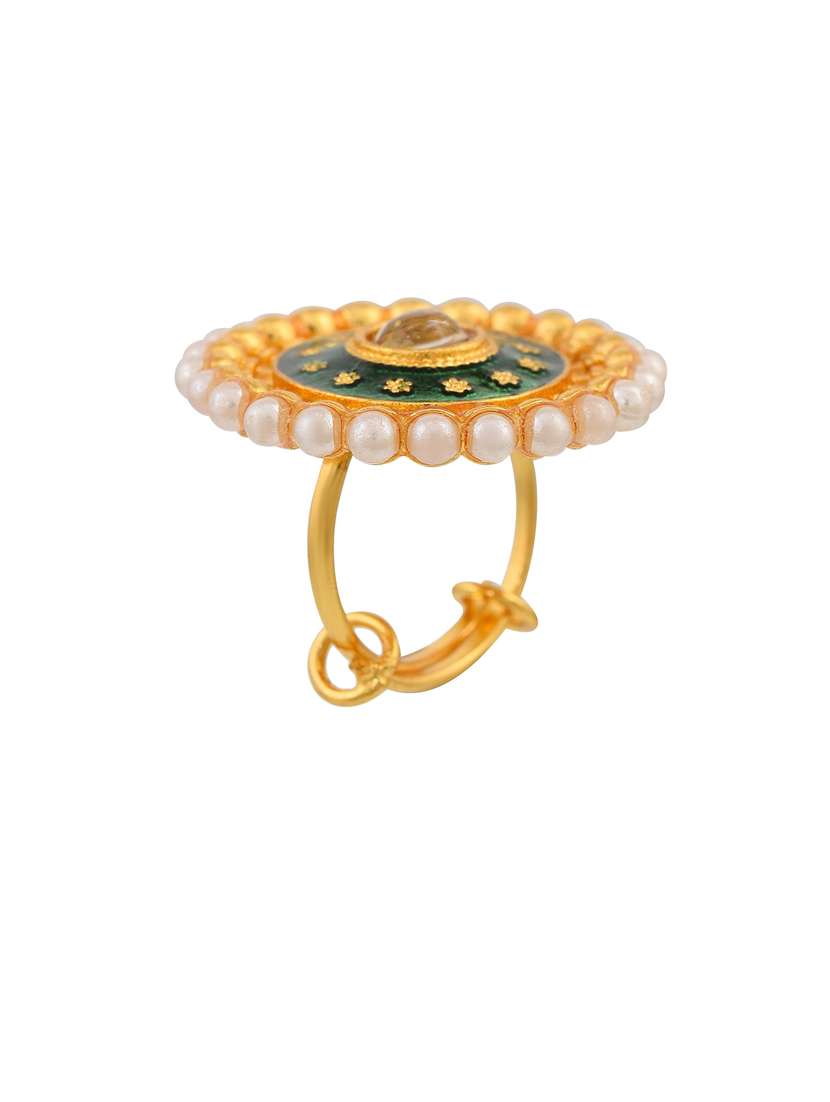 gold brass finger ring - 18637601 - Standard Image - 2