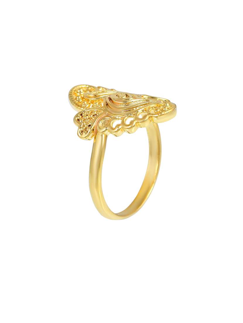 gold brass finger ring - 18637617 - Standard Image - 2