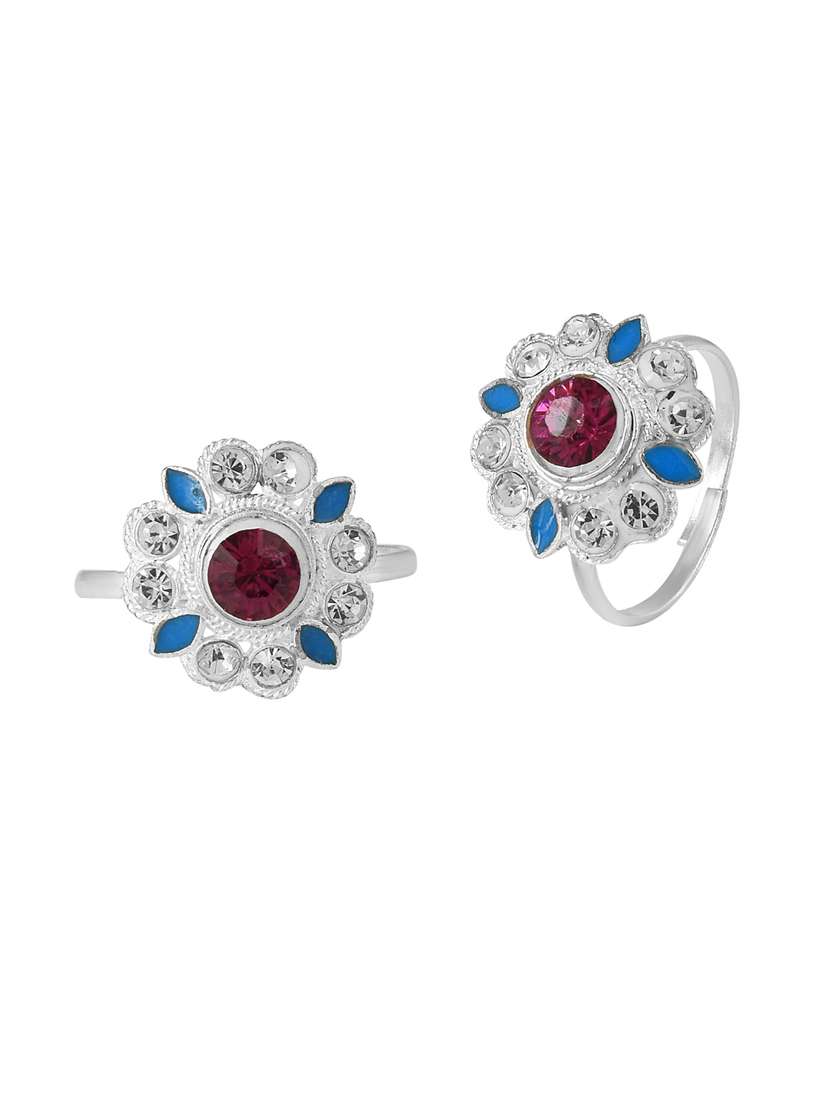 multi colored brass toe ring - 18637620 - Standard Image - 2