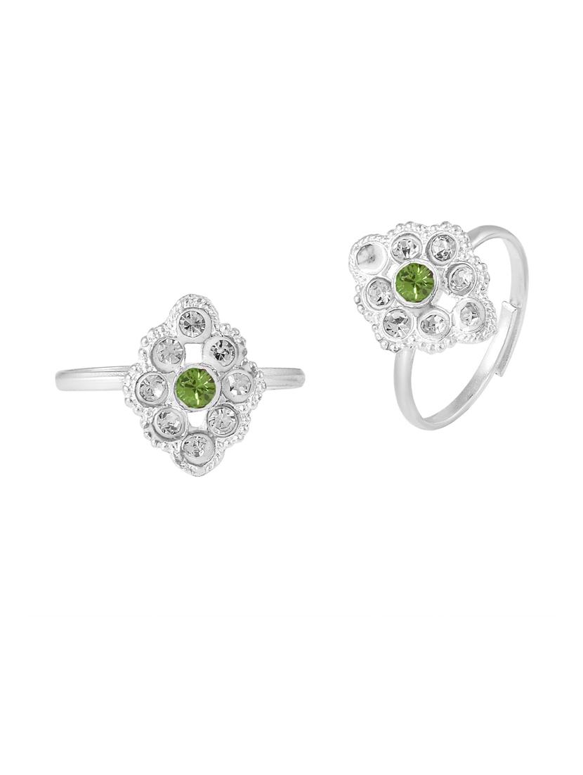 silver plated toe ring - 18637628 - Standard Image - 2