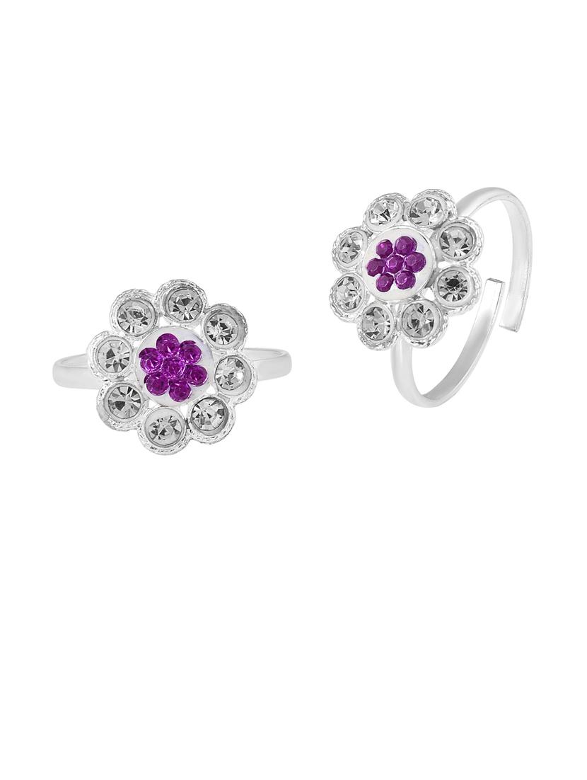 silver plated toe ring - 18637636 - Standard Image - 2