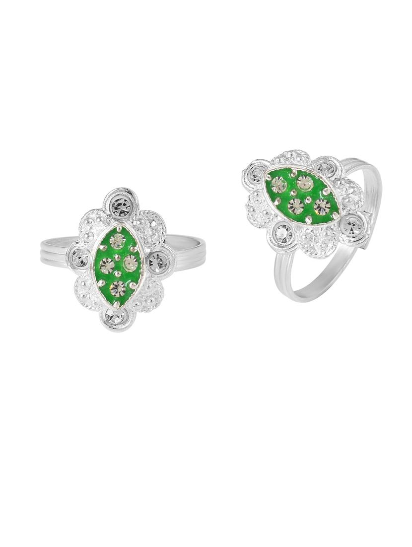 silver plated toe ring - 18637646 - Standard Image - 2