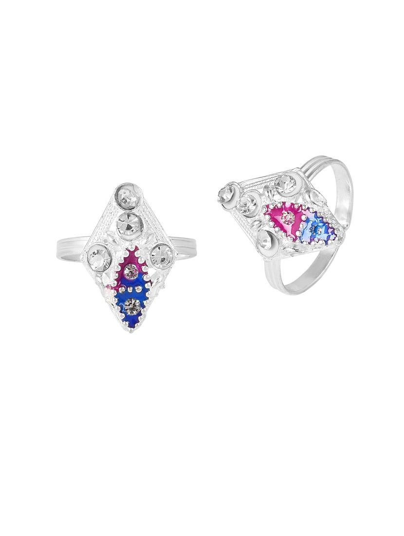 silver plated toe ring - 18637655 - Standard Image - 2
