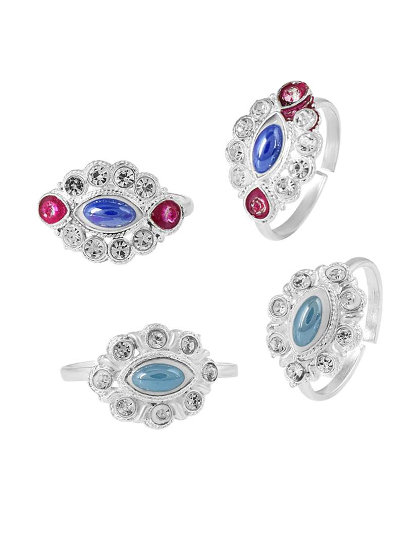 pack of 2 silver plated toe ring - 18637657 - Standard Image - 2