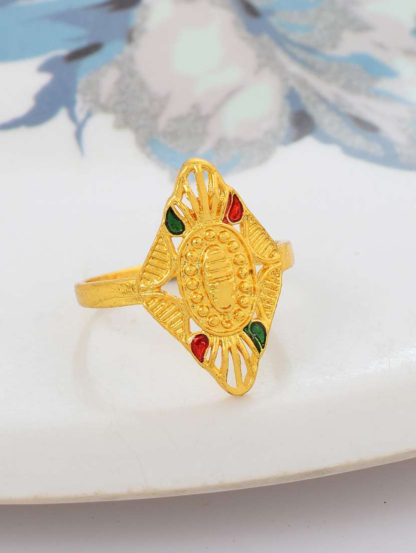 gold brass finger  ring