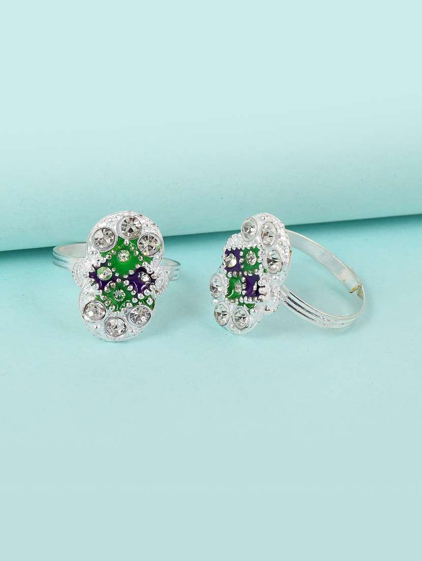 silver plated toe ring 