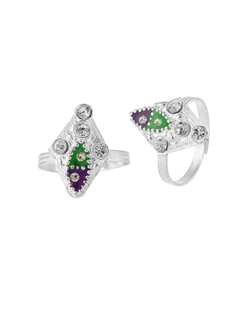 multi colored brass toe  ring - 18637663 -  Standard Image - 2